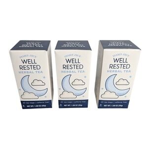 Lot of 3 Boxes Trader Joe's Well Rested Chamomile Herbal‎ Tea 20 Tea Bags Each